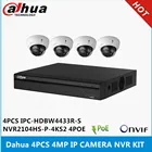 Камера видеонаблюдения Dahua, 4 шт., стандартная IP-камера, 4 канала, с 4 портами poe, Поддержка p2p