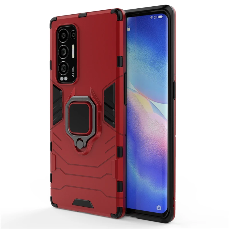 Phone Case For OPPO Reno 5 Pro Plus Cover For OPPO Reno 5 Pro Plus PC Holder Magnetic Armor Case For OPPO Reno 5 Pro Plus Fundas