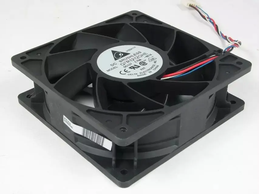 Detla электроники QFR1212GHE 8E1X DC 12V 2.70A 4 проводной 120X120X38mm Сервер вентилятор