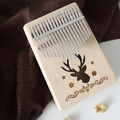 Wood Color C Калимба 17 ключ Африканский музыкальный инструмент Picea Asperata твердой древесины калимба большой палец пианино с обучения книга Мелодия молоток - Цвет: Wood Color C