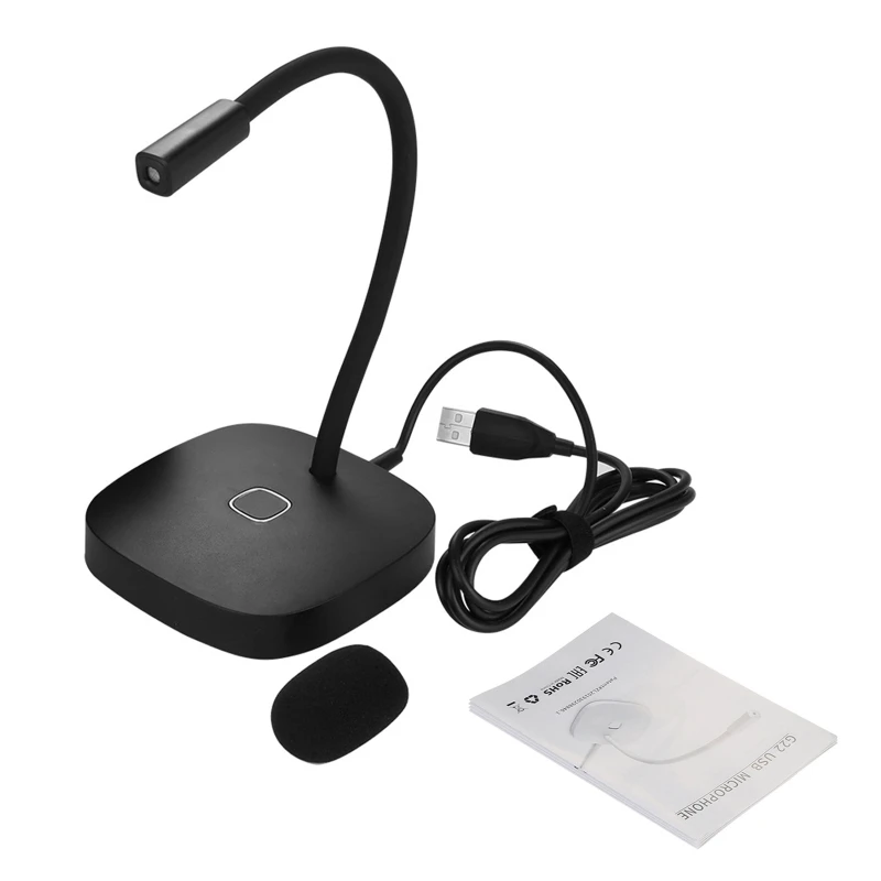 2020 USB настольный микрофон для ПК и Mac с кнопкой отключения звука Совместим любым