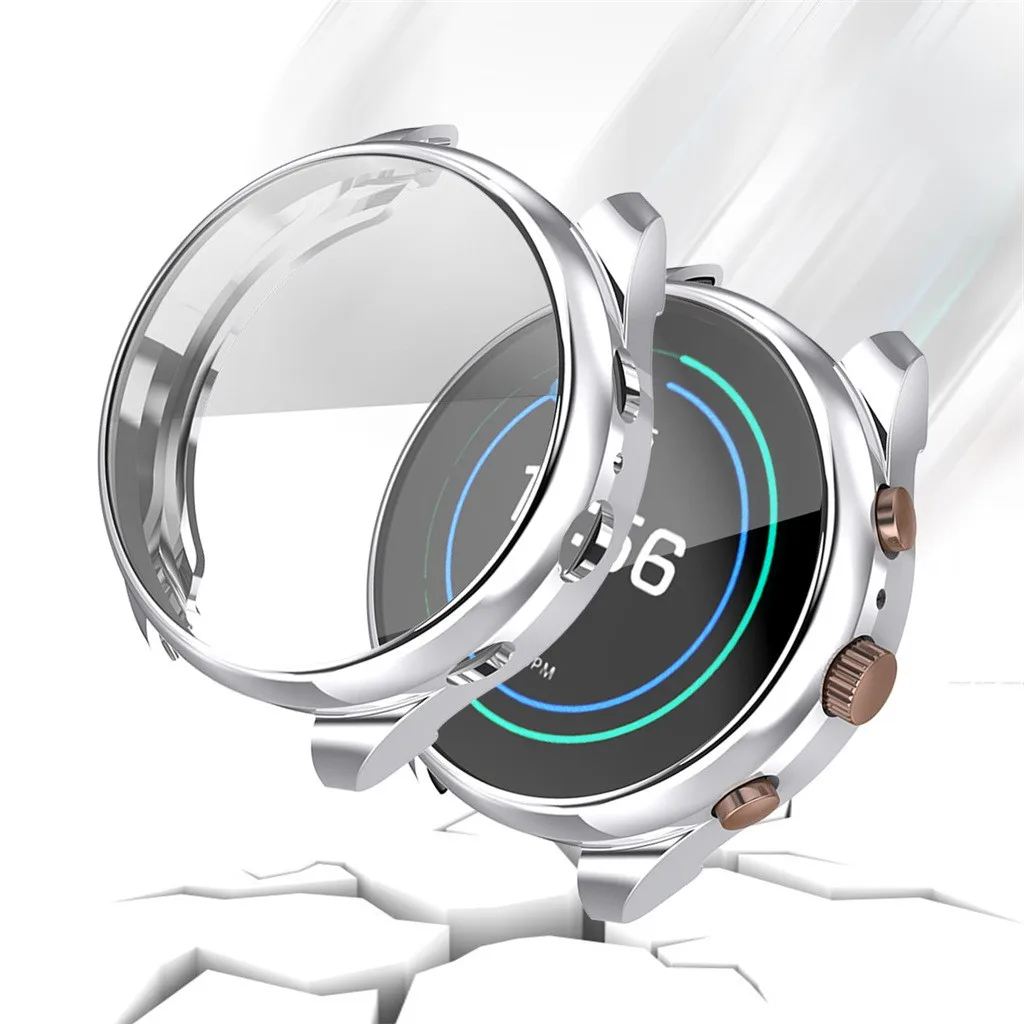 Чехол Обложка с гальваническим покрытием мягкий TPU рамки Экран протектор для Fossil