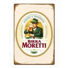 Birra Moretti итальянский пиво винтажный металлический постер настенный знак декор для бара паба клуба мужская пещера домашний декор