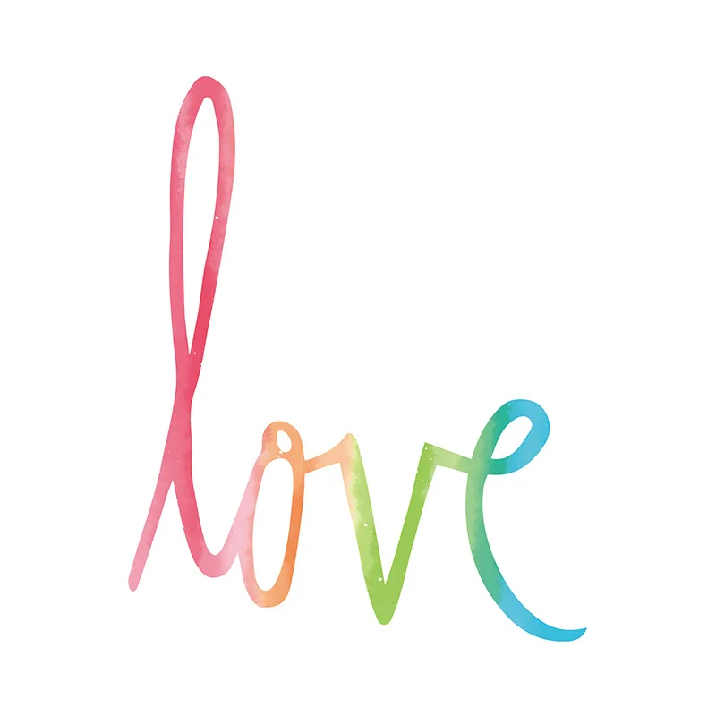 Простой стиль многоцветный &quotлюбовь&quot наклейки на стену для спальни детской