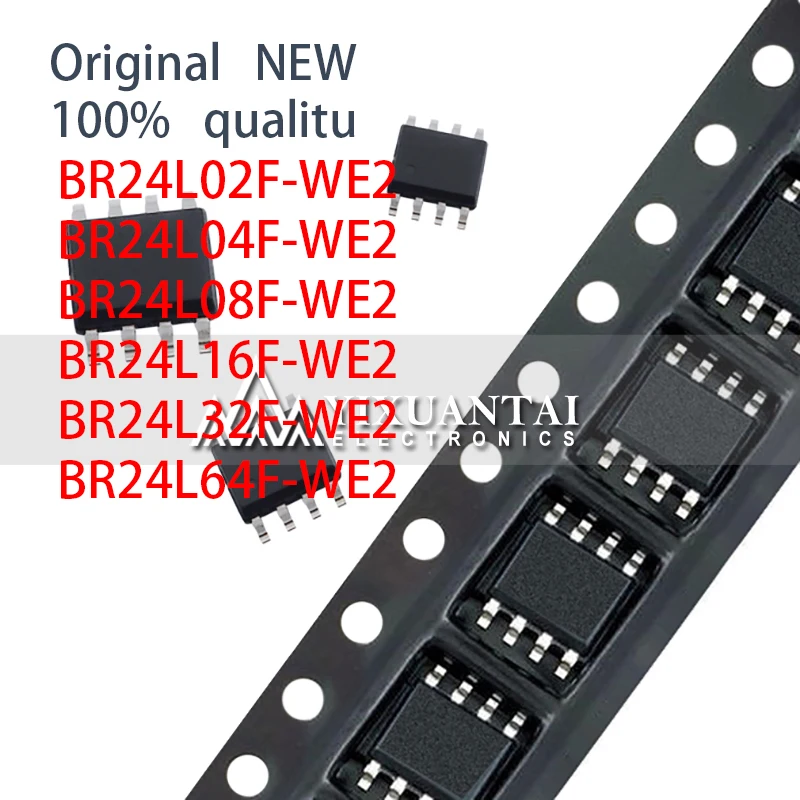 10 шт., бесплатная доставка, SOP8 SMD BR24L02F-WE2 BR24L04F-WE2 BR24L08F-WE2 BR24L16F-WE2 BR24L32F-WE2 BR24L64F-WE2 24L02 04 08 16 32 64