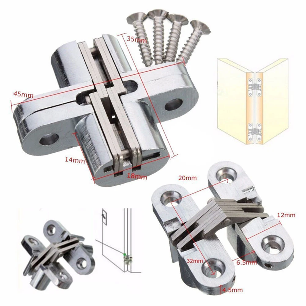 

Hinge Hinges Invisible Hinges Concealed Wooden 13*45mm Stainless Steel