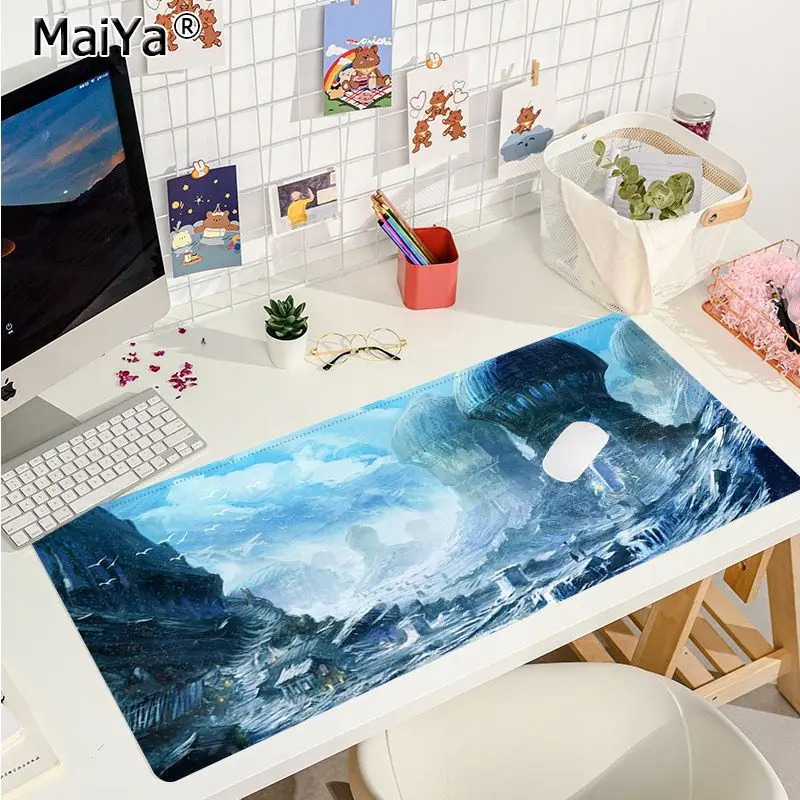 

Maiya Vintage Cool Fantasy Landscape Silicone large/small Pad to Mouse Game Free Shipping Large Mouse Pad Keyboards Mat