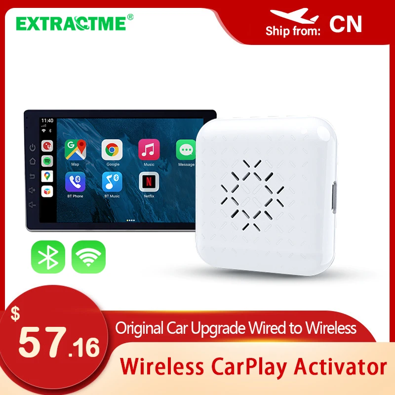 Extractme Wireless CarPlay Activator for Mercedes Mazda Camry Tesla Suzuki Kia Subaru Citroen Prado MINI Apple Carplay Box