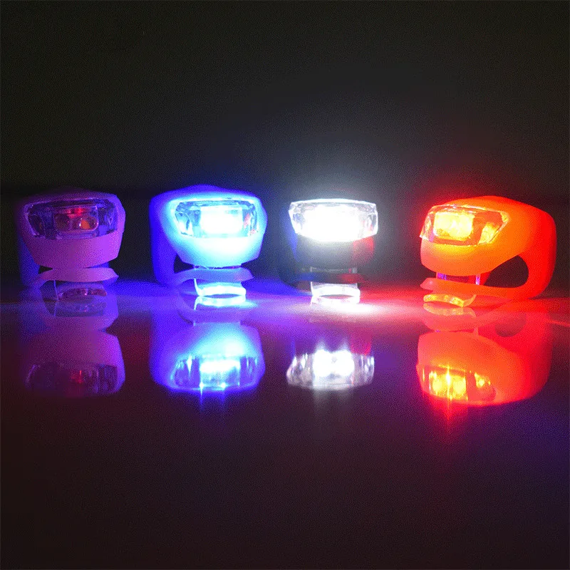 

Led Bike Lights Silicone Bicycle Light Head Front Rear Wheel LED Flash Lamp Waterproof Cycling Warning Sport Bike Accessories