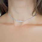 Ожерелье DODOAI со старым английским шрифтом на заказ для мужчин и женщин, индивидуальные ожерелья на заказ, кубинская цепь из нержавеющей стали, ювелирные изделия