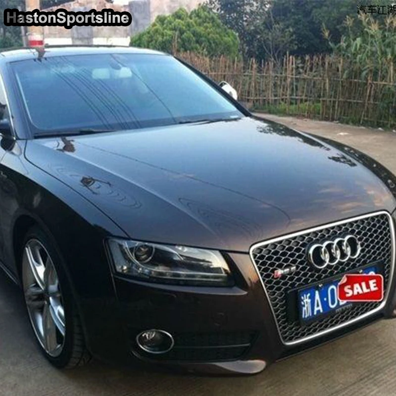 

RS5 Style Matt silver frame black Front Bumper mesh Grill Grille Car-styling For Audi A5 S5 S Line 2007~2011