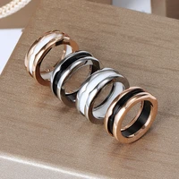 original brand ceramic ring men women couple exquisite fashion jewelry replica 925 sterling silver wedding gift bv with logo 11