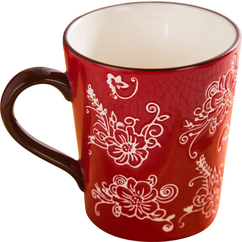 Ручная подглазурная роспись кружка керамическая креативная индивидуальная