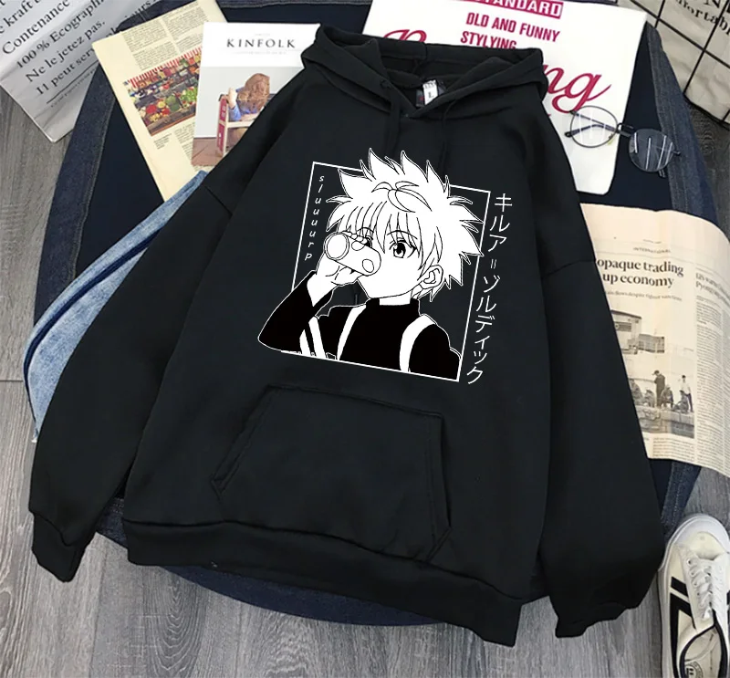 Толстовки с принтом аниме Hunter X Killua Zoldyck мужские и женские пуловеры свитшоты