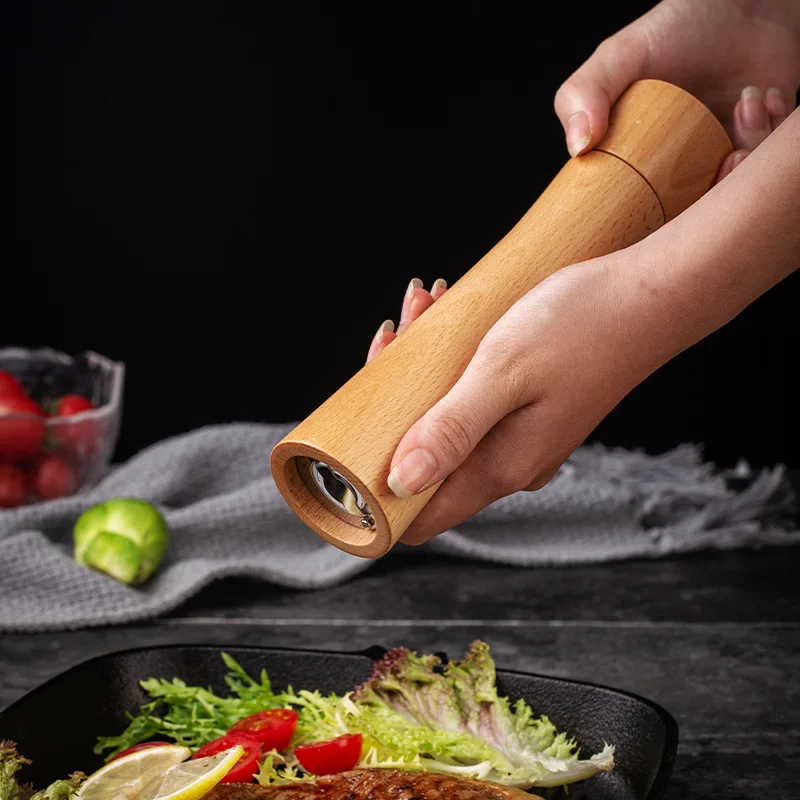 Мельница для перца деревянная большого размера Бамбуковая профессиональная