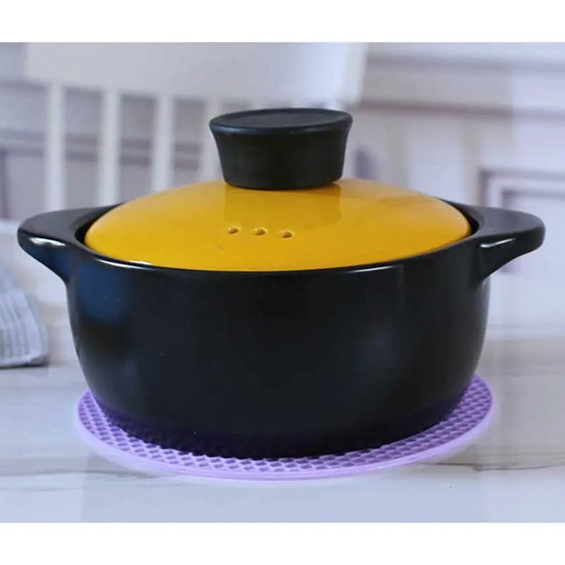 Многоразовый Круглый Силиконовый нескользящий термостойкий Коврик подвесная