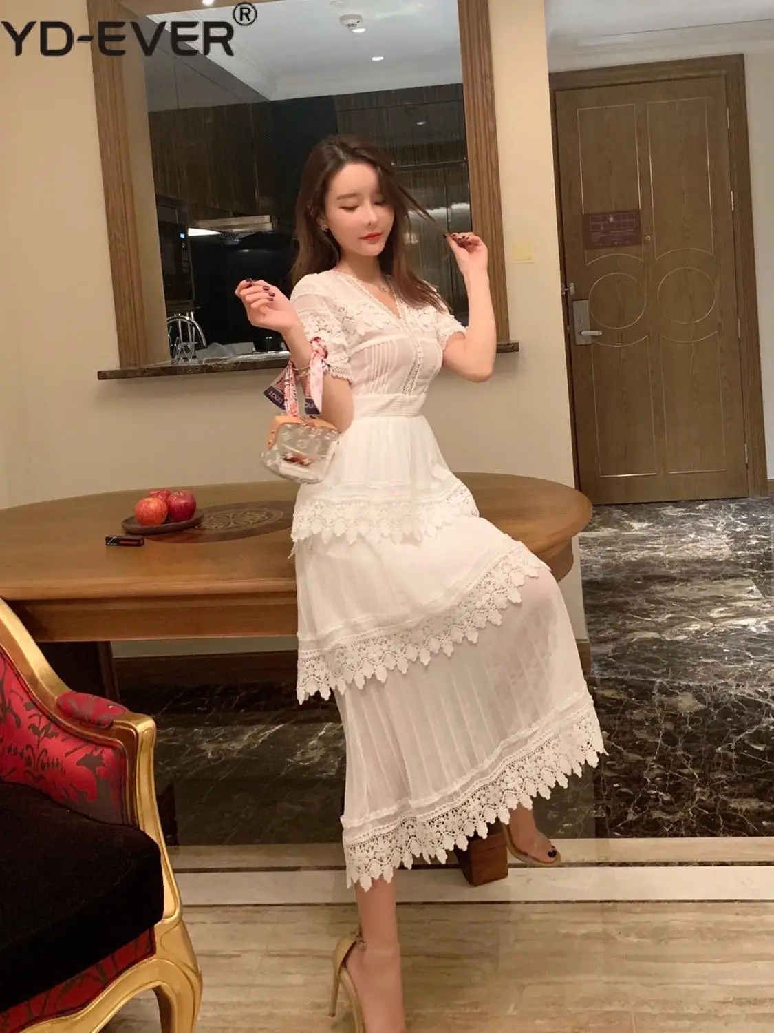 Женское шифоновое плиссированное платье длинное многослойное в стиле пэчворк с