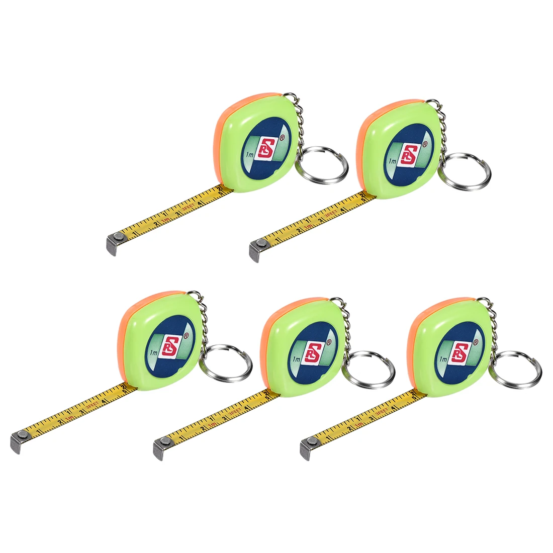 

Uxcell 5 шт. измерительная лента 1 метр 3 фута выдвижной метрический пластиковый круглый чехол для домашнего использования DIY измерения и т. д.