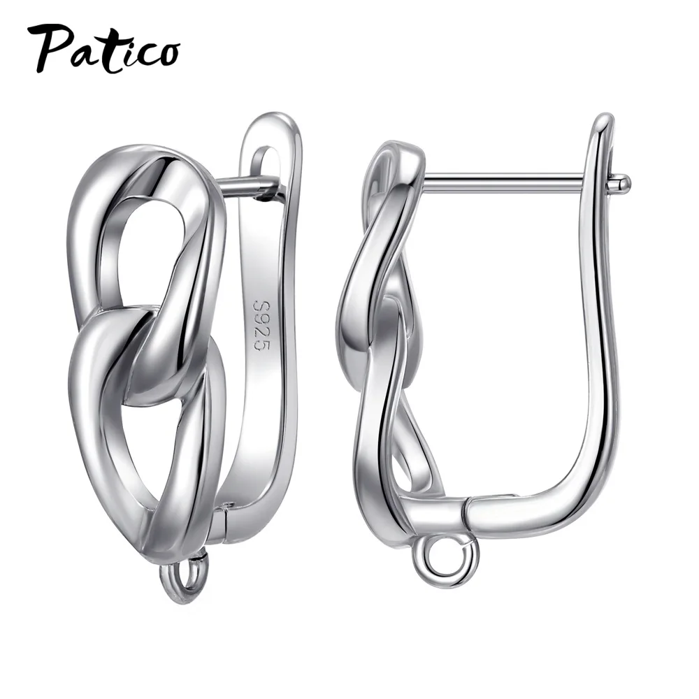 Женские серьги-кольца из серебра 925 пробы