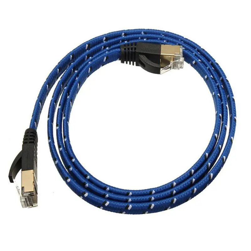 2 шт. RJ45 CAT 7 CAT7 Ethernet Интернет LAN патч плоский сетевой кабель шнур 1 метр и 3 метра| |