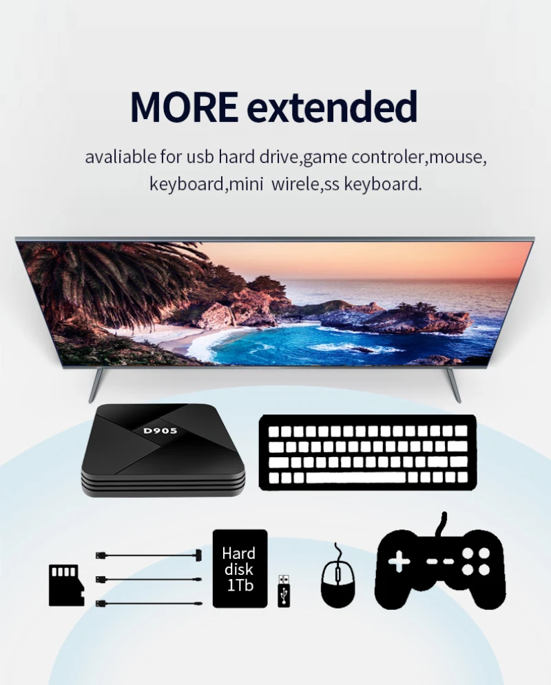 Android TV Box 4K Smart Amlogic S905 Quad Core Media Player Support 3D WiFi HDMI for Home Entertainment | Электроника