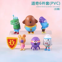 anime figures hey duggee dog pig animals figures 6pcsset cake decoration desktop ornaments pvc model toy kids gift