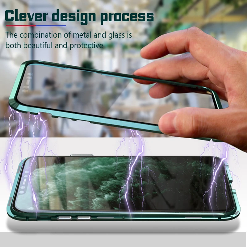 Полный защитный чехол для телефона iPhone 11 Pro Max 360 магнитный 11Pro противоударный