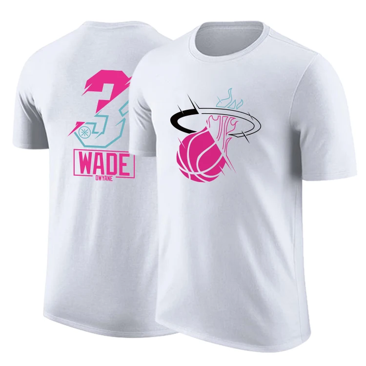 Dwyane Wade Jimmy Butle футболка с короткими рукавами хлопковая Спортивная футболка для баскетбола бренд dpoy