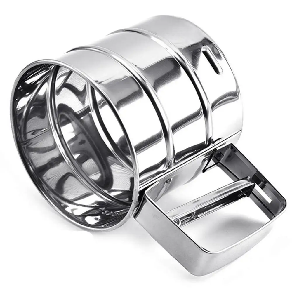 80%HOTStainless Steel Powder Flour Sieve Cup Mesh Strainer Baking Kitchen Gadget Tool | Дом и сад