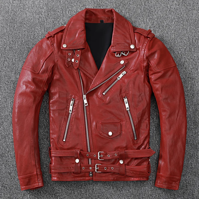 Куртка мужская демисезонная из натуральной овечьей кожи локомотивная куртка