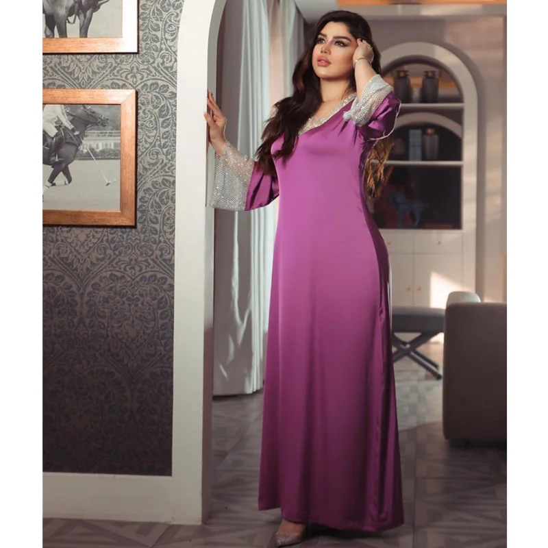 Рамадан ИД Абая Дубай, Турция мусульманское платье Исламской мусульманское платье Абая для женщин халат Djellaba Femme Musulman De режим