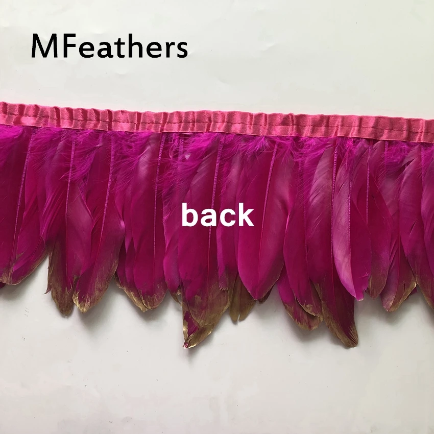 Оптовая продажа 4 Ярда черная окрашенная гусиная утка отделка из перьев 6-8 дюймов