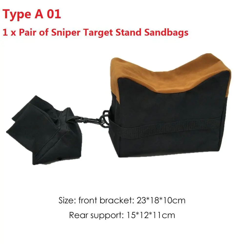 Type A Sandbags 01 Передняя+ Задняя сумка Поддержка винтовка с песком без песка снайперская мишень стенд принадлежности для охотничьего ружья 600D ткань Оксфорд с песком - Цвет: Type A Sandbags 01