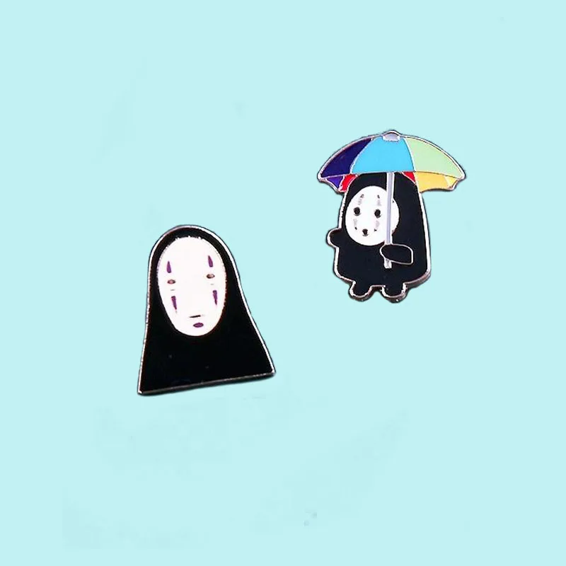

Cartoon Spirited Away No Face Man Anime Brooch Hard Enamel Pin Insigne Clothes Cosplay Children Birthday Party Creativity Gifts