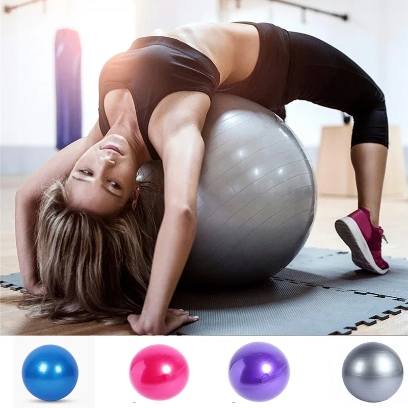 

55/65/75/85cm Yoga Ball Anti-Pressure Explosion-Proof Gymnastic Fitness Pilates Ball Indoor Home Gym Training With Pump
