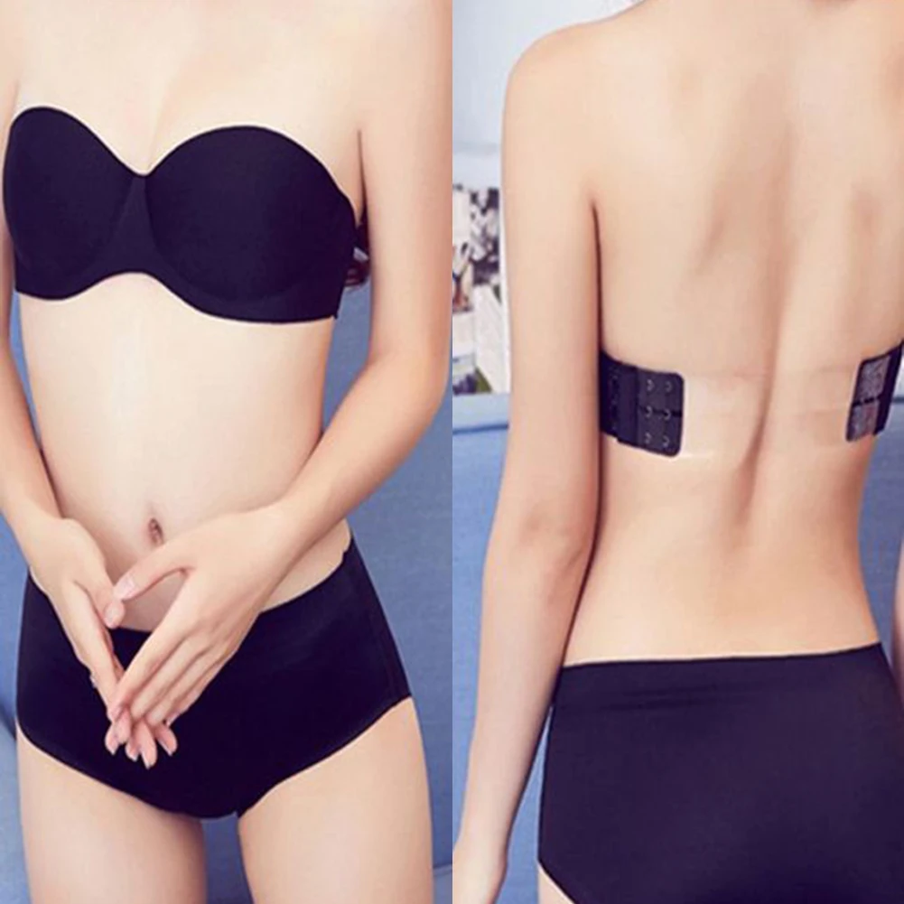 Женский бюстгальтер без бретелек однотонный цветной невидимый бесшовный на