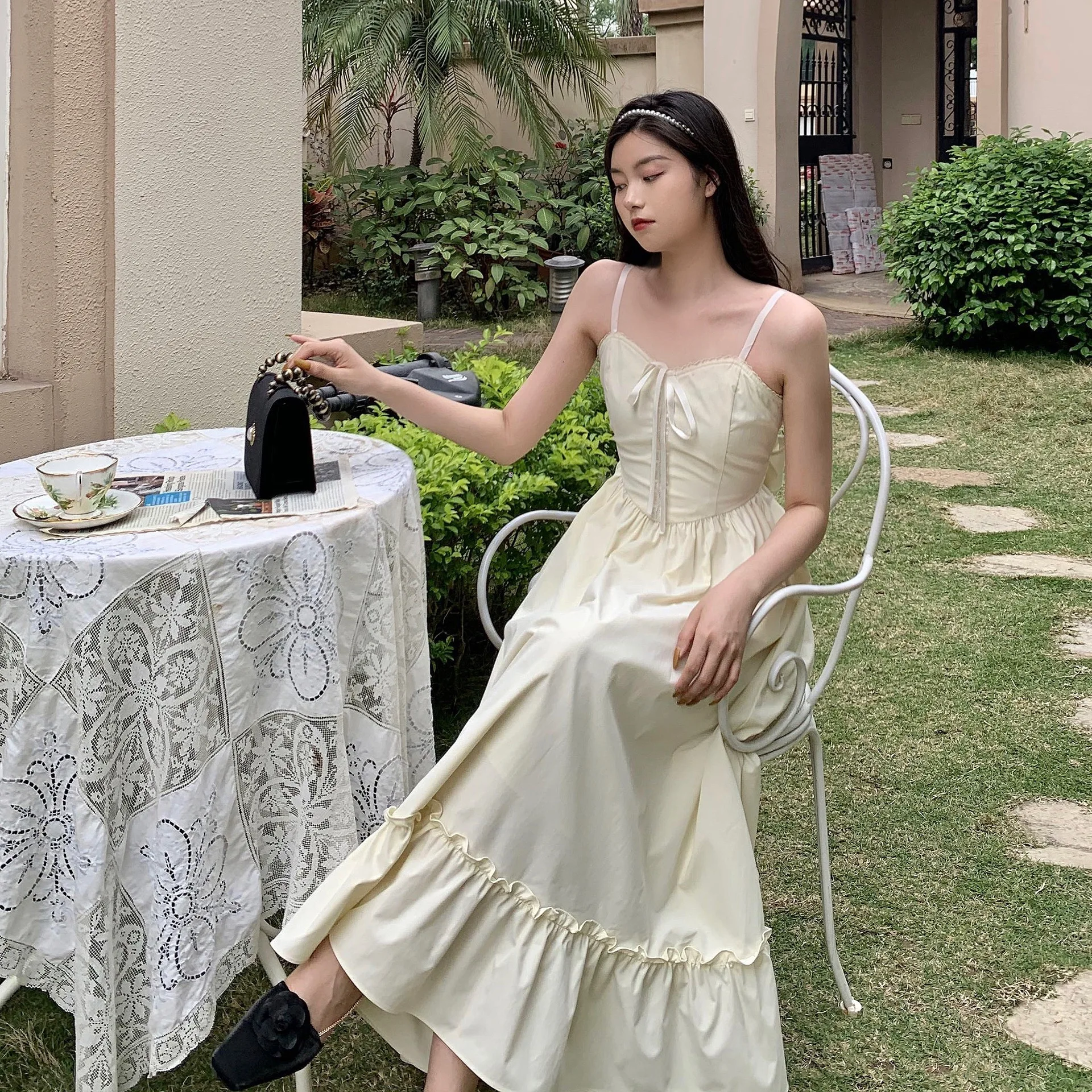 

French suspender dress court design sense minority pure and desire temperament slim skirt fairy super Fairy