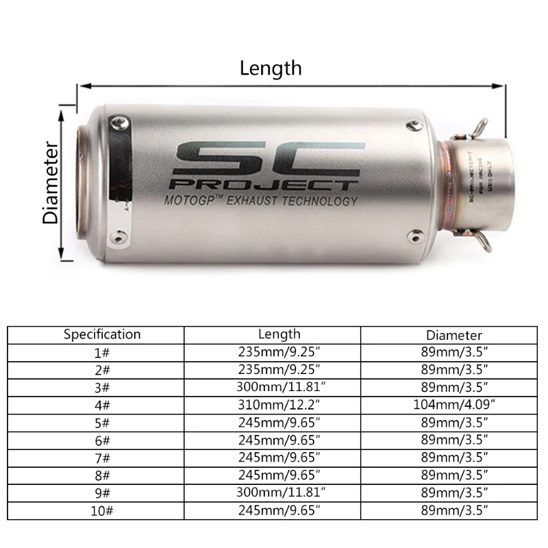 

50LC 51mm/60mm Motorcycle Pipe Exhaust Motorcycle Exhaust Pipe Muffler Exhaust Pipe