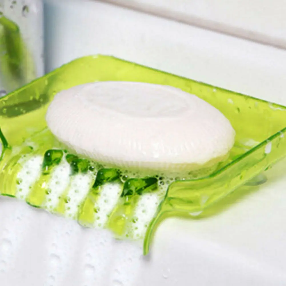 Мыльница с водопадом коробка на присоске дренаж для мыла губка держатель ванной