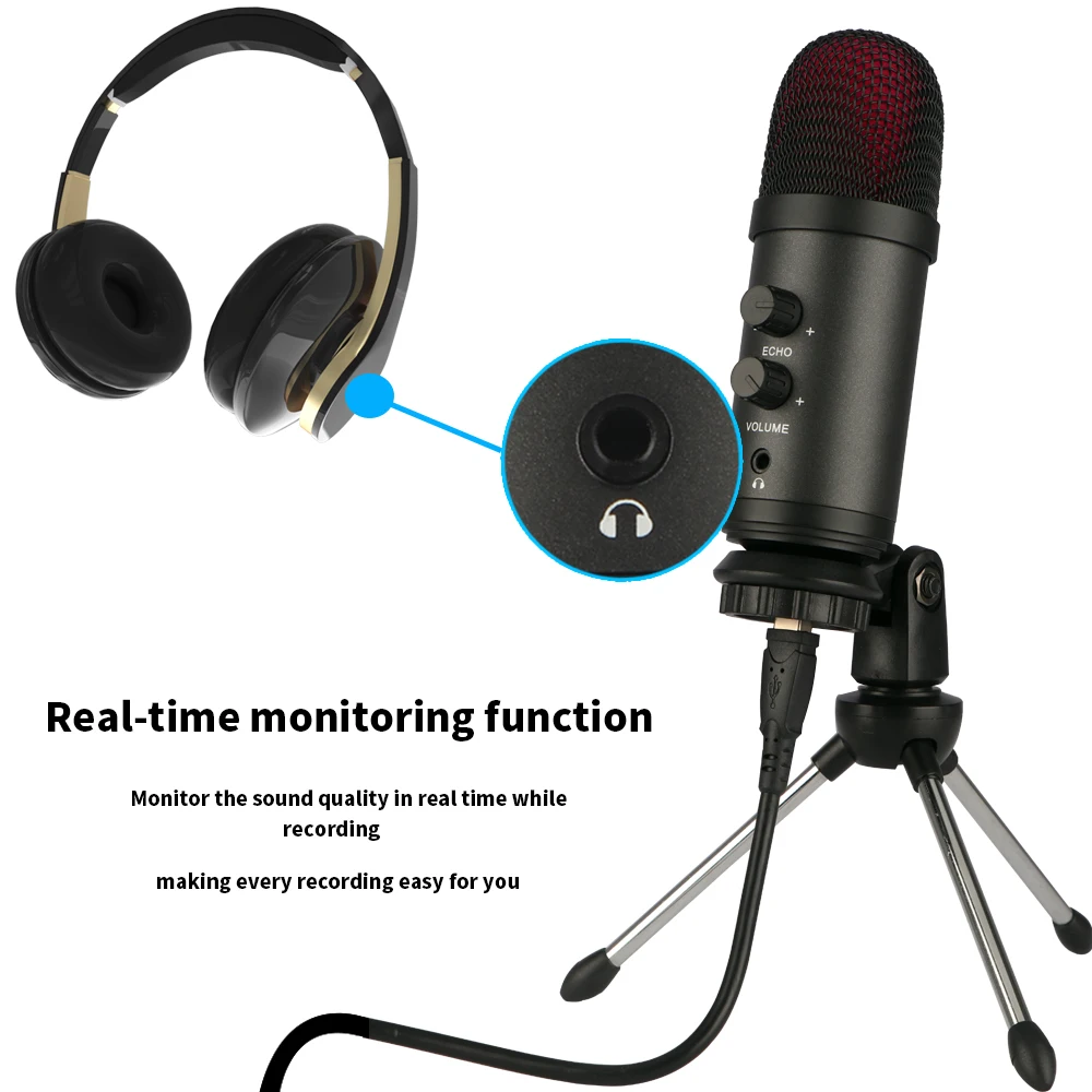 

BM900 USB Microphone for Recording/Streaming/Gaming,Professional microphone for PC/Laptop, Voice volume controltrol