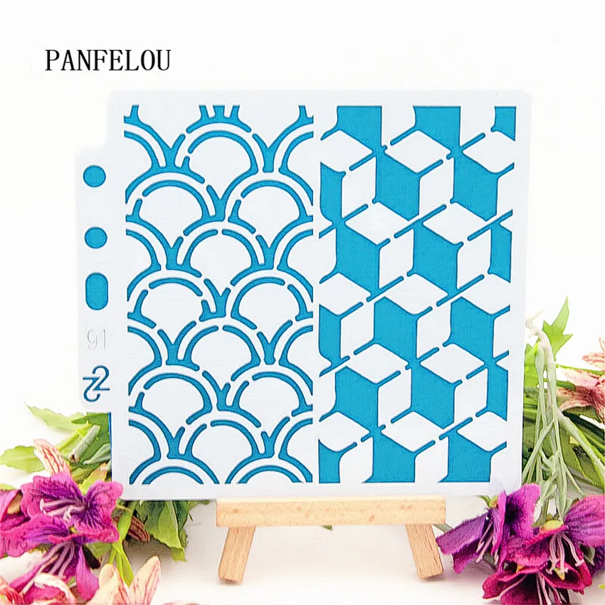 Горячая продажа матрица волн трафареты для скрапбукинга спрей Пластиковая форма