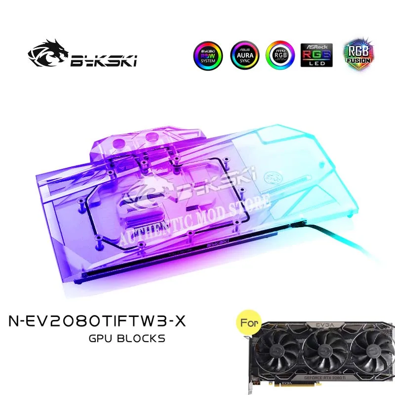 

Bykski N-EV2080TIFTW3-X, GPU Water Block For EVGA RTX2080TI FTW3/2070 2060 Super FTW3 Graphics Card,VGA Block,GPU Cooler