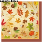 Дня благодарения, вечеринки украшения осень кленовые листья одноразовые Ужин Наборы посуды салфетки для Осенний урожай подарки для гостей