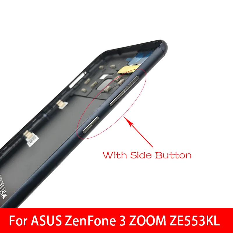 Новая задняя крышка батарейный чехол для ASUS Zenfone 3 Zoom ZE553KL корпус с боковой кнопкой