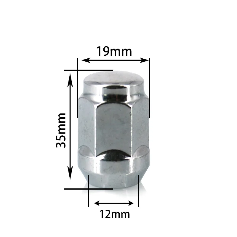 4 шт 35 мм Универсальный колеса автомобиля винты гайки HEX19 стали шин M12X 1 5/1 25