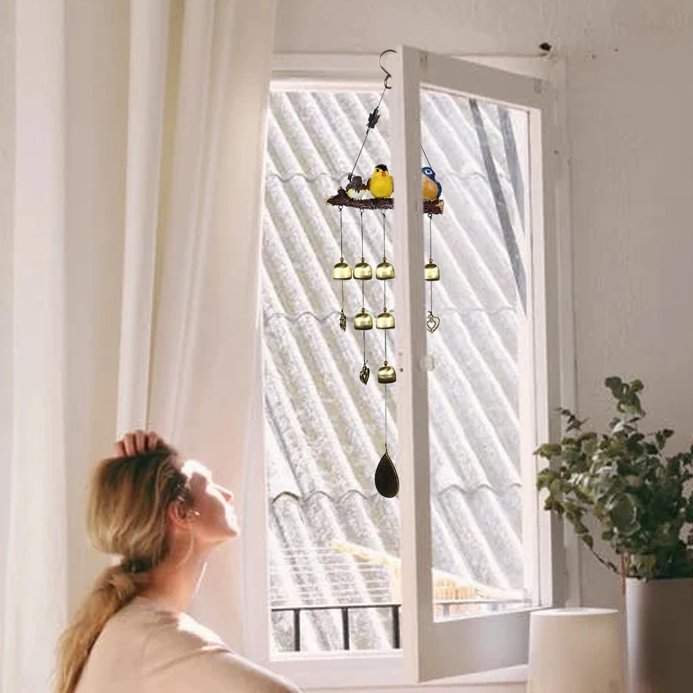 

Antique Resonant Wind Chime Bells Hanging Birds Ornament Living Bed Home Decor Gift Car Outdoor Yard Garden Deco Wind Chimes