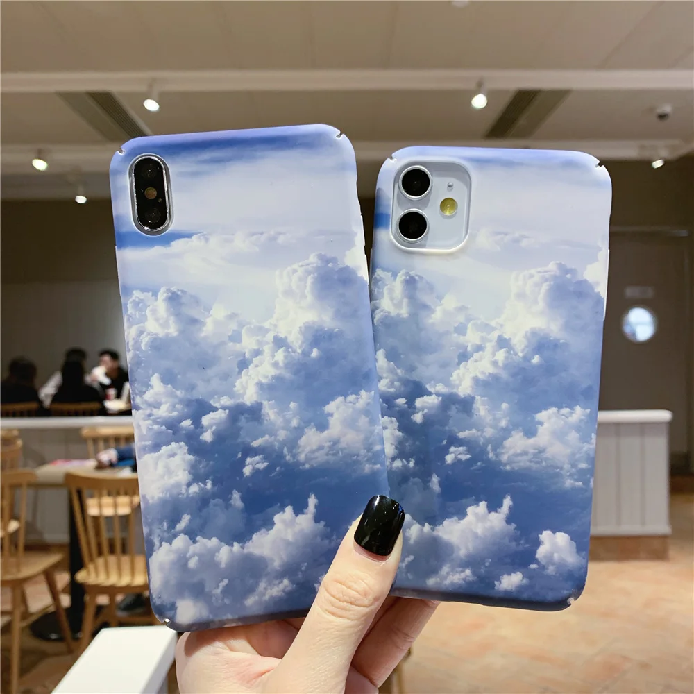 Тонкий чехол Blue Sky Cloud для Honor V9 V10 9 10 20 LITE V20 8X 9I 10I 20I 20S 9X PRO милый Жесткий пластиковый