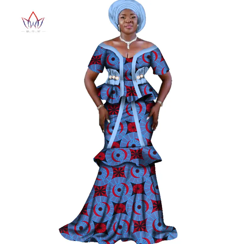 Африканский Традиционный Для женщин юбка Наборы для ухода за кожей 2 шт.