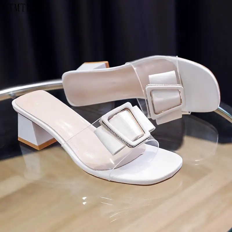

Female Shoes Transparent Slippers Luxury Slides Women Heels Designer Summer Ytmtloy Zapatillas Mujer Casa Sapato Feminino
