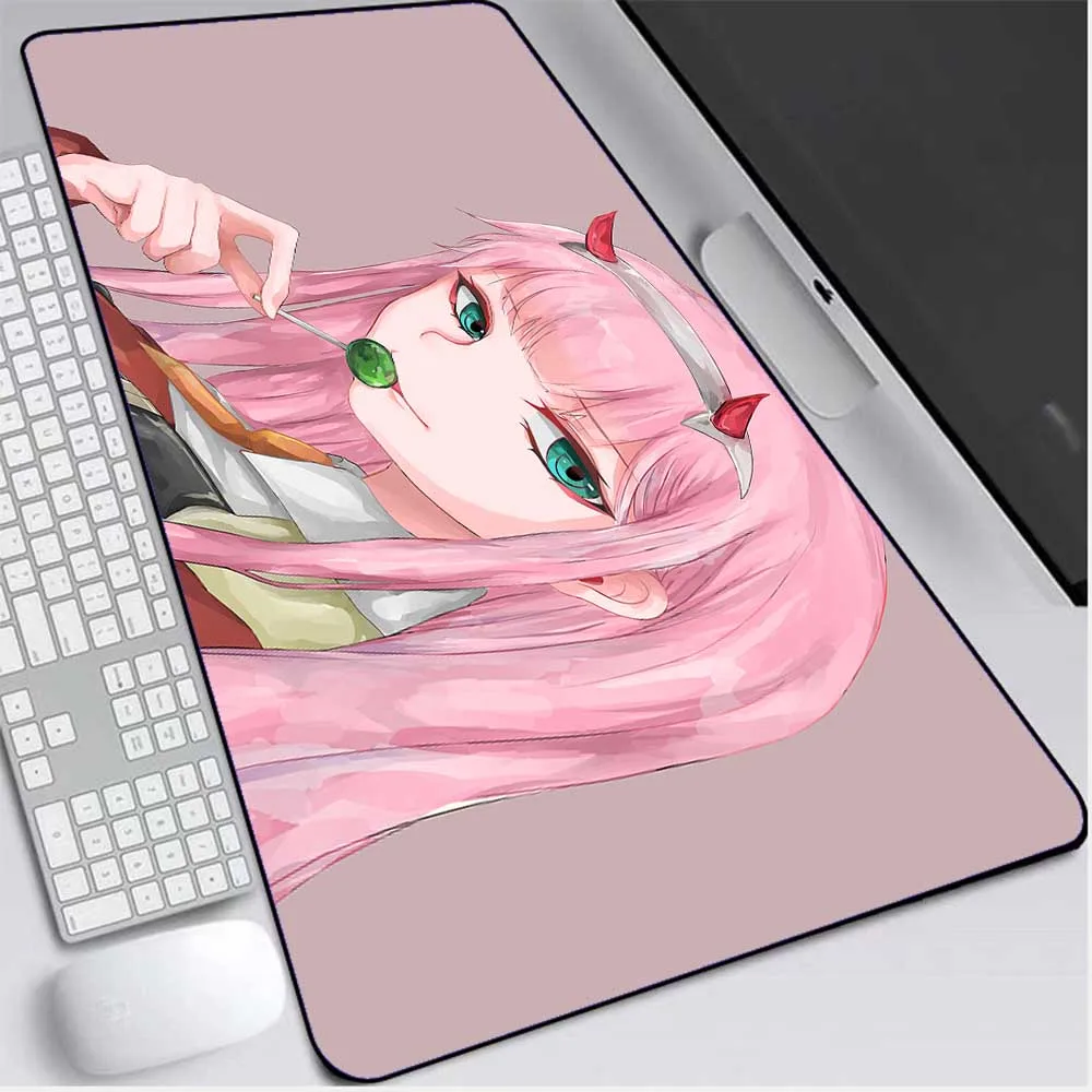 

Darling In The Franxx Animation Gaming Mouse Pad Rubber Computer Game Mouse Pad Desktop Mat CS GO LOL Dota Sewing Edge Mouse Pad